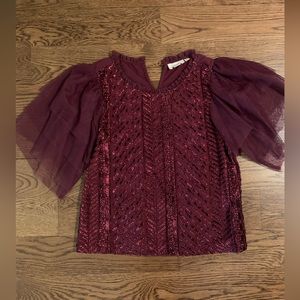 Adorable purple sequin top